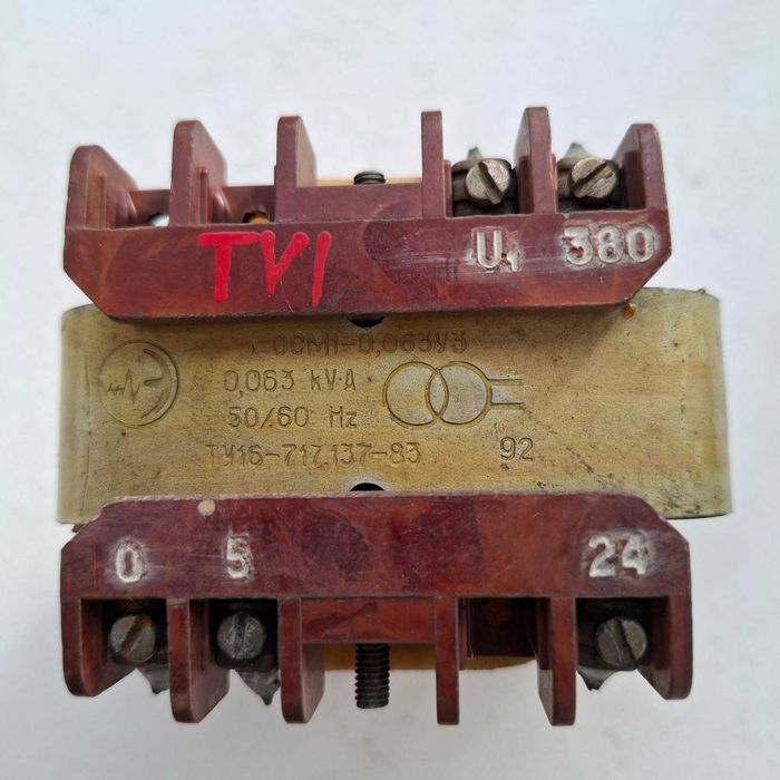 Трансформатор ОСМ1-0,063У3 0,063 кВА 380/5-24 В
