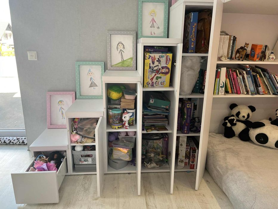 Designerska zabudowa antresola, łóżko piętrowe z sofą, dużo szafek !!!