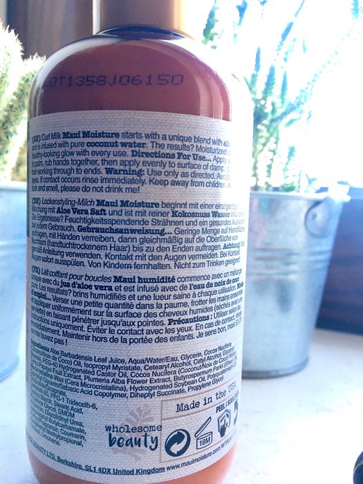 Creme nutriente para cabelo ondulado MAUI Moisture com Coconut Oil