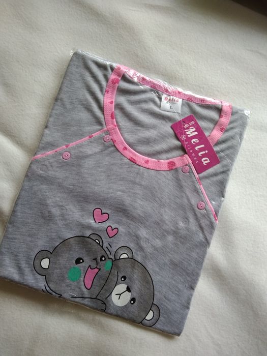 L koszula ciążowa do karmienia porodu do szpitala do spania rozpinana