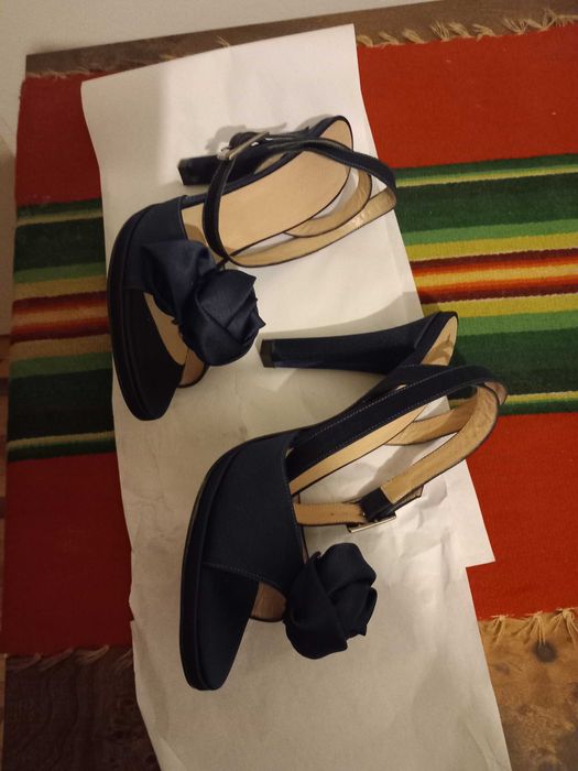 Navy Blue Nowe Szpilki 39  Bohoboco Made In Italy