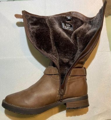 Botas altas, castanhas, forradas, Graceland, tamanho 32