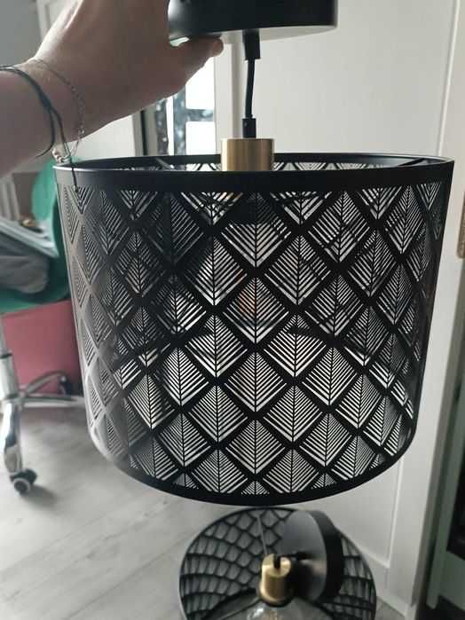 Czarne ażurowe lampy sufitowe 2 szt