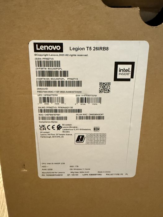 Komputer LENOVO Legion T5 26IRB8