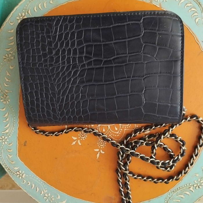 Mini Mala / Clutch Mango com Efeito Crocodilo