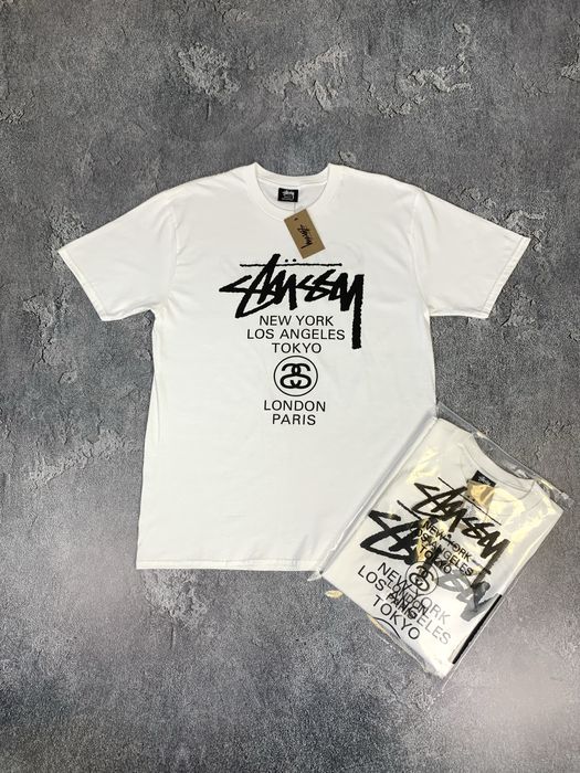 Stussy Футболка,ОРИГИНАЛ,рр С-ХЛ Стусси,Стусі. Белая Чёрная