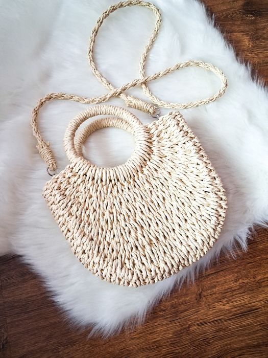 Nowa torebka damska boho plażowa koszyk koszyczek pleciona wakacyjna