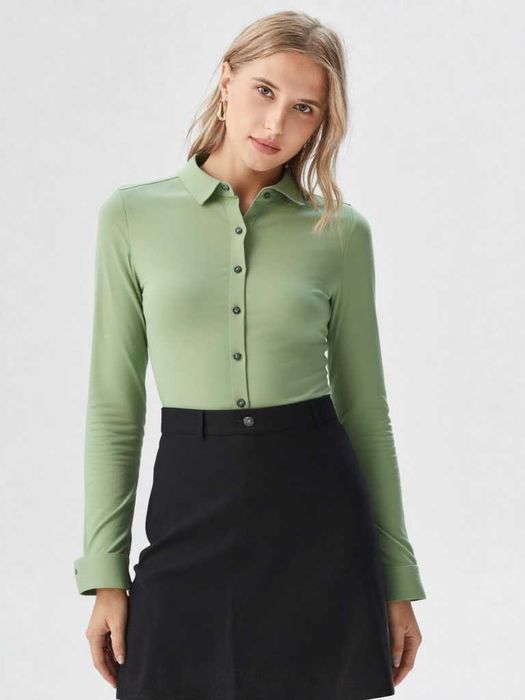 X12 basicowa bluzka damska Marc O'Polo miętowa casual viskoza S 36