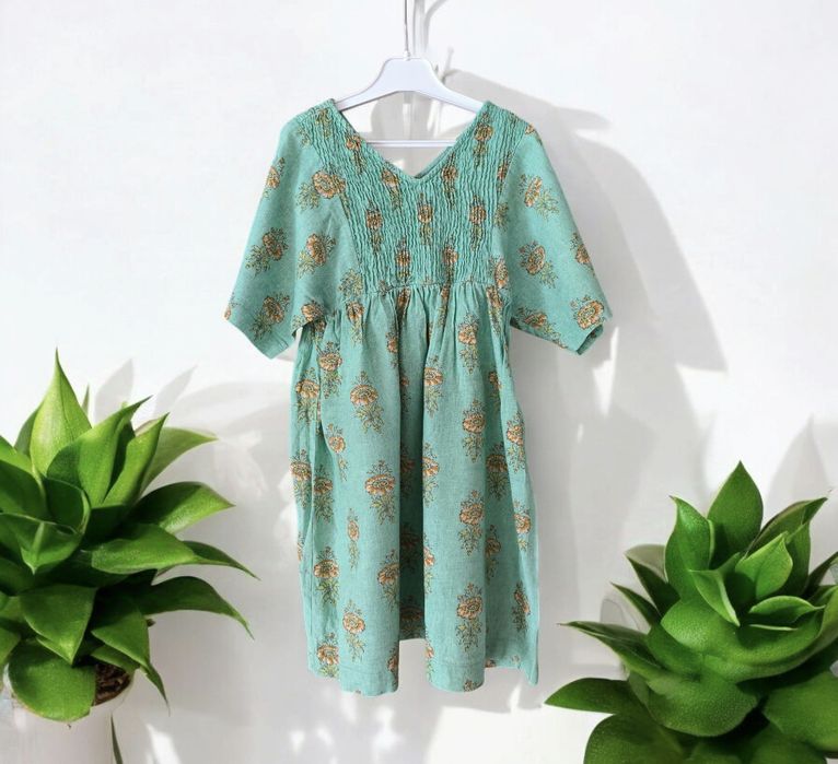 Sukienka z lnem len lniana w kwiaty Boho kwiatuszki Zara 116