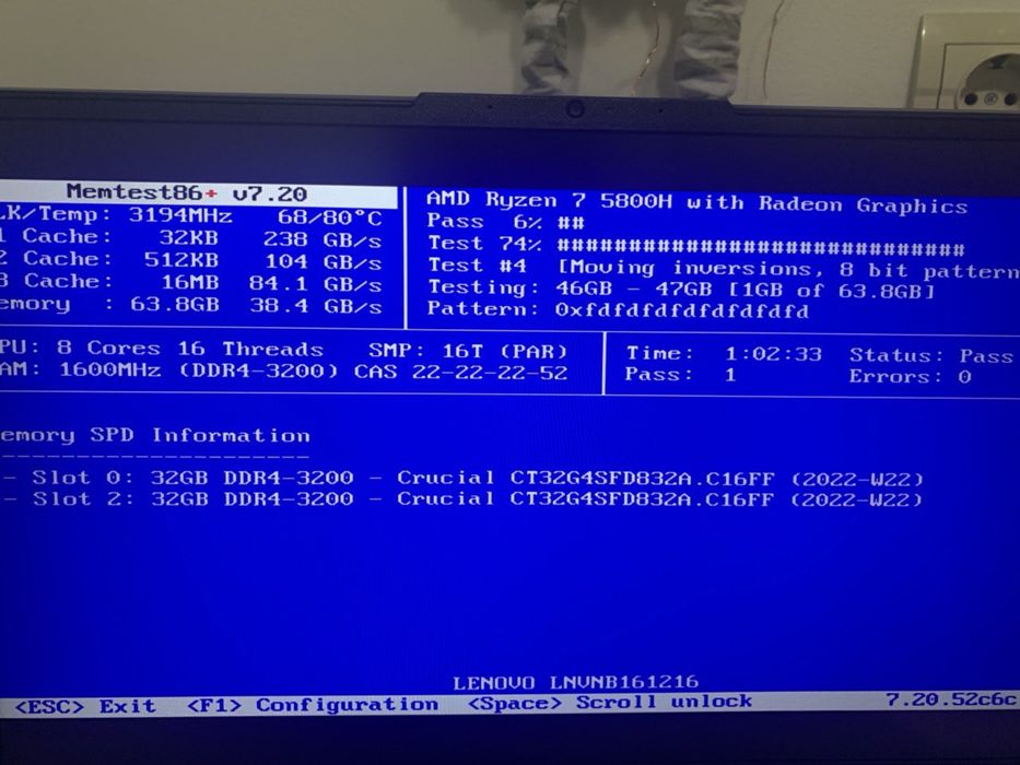 Lenovo Legion 5 ryzen7 16gb ddr4 3050TI