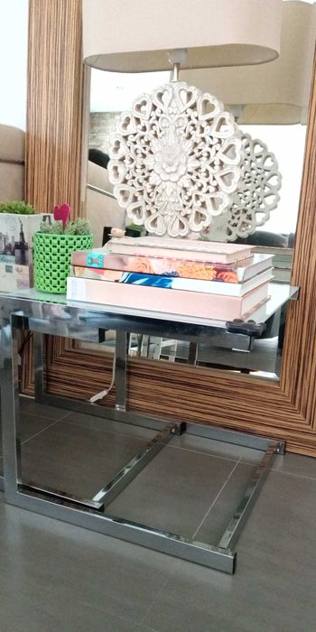 Conjunto de mesas - inox e vidro