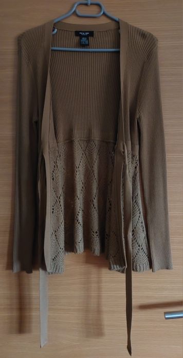 Camel Knit Coat, Size ML64585810794115122