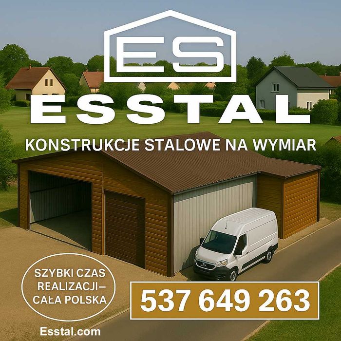 Garaż Blaszany |Hala |MAGAZYN|Konstrukcja Stalowa| - ESSTAL-
