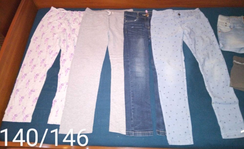 Zestaw ubrań, ubrania dziewczynka rozmiar 140 i 146