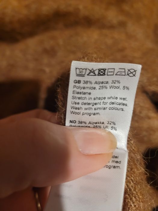 Alpaka wełna półgolf zimowy sweter narty