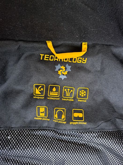 Kurtka narciarska męska czarna XL