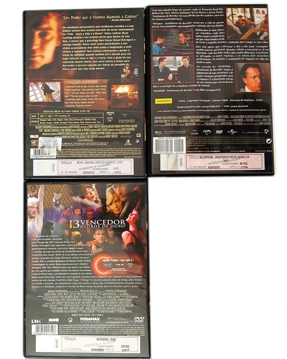 Pack 3 DVDs - filmes clássicos
