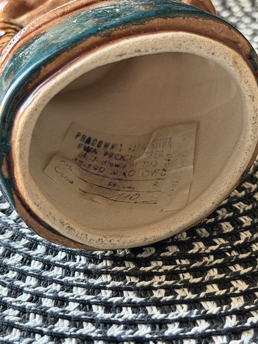 Figurka ceramiczna PRL Ewa Prochaczek Mikołów Cepelia 12cm oryginalna metka !