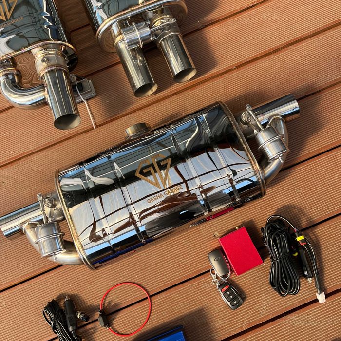 Электрическая вакуумная заслонка на выхлоп БМВ Ауди Мерседес Порше