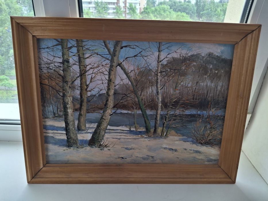 Картина "Лютий в Гідропарку" 1989 року