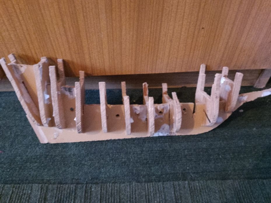 Szkielet drewniany modelu statku