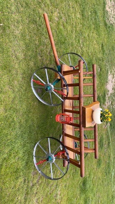 Wóz ogrodowy dębowy