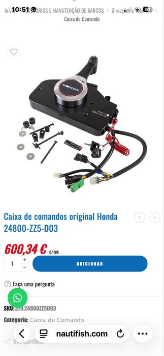 Caixa de comandos original honda