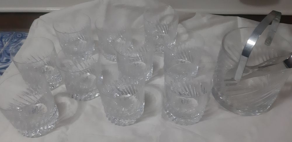 9 copos de wisky + balde gelo cistal Atlantis
