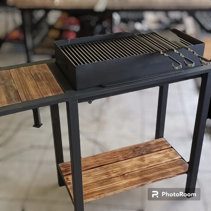 Grill mangal stacjonarny, ręcznie wykonany loft  na zamówienie