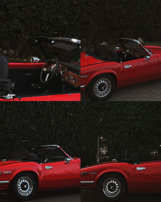 Wynajem zabytkowego auta do ślubu - Ford Mustang / Triumph Spitfire