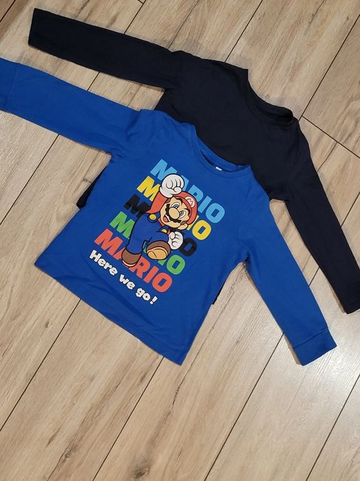 2 x BLUZKA MARIO 104 koszulka z długim rękawem bluza