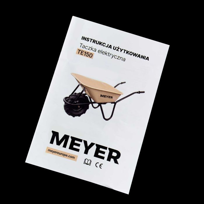 Taczka z napędem MEYER TE150 | e-Taczka | 150 kg | Akumulator | Nowość