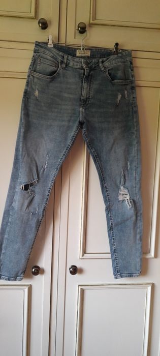 Calcas de ganga skinny rasgadas 44