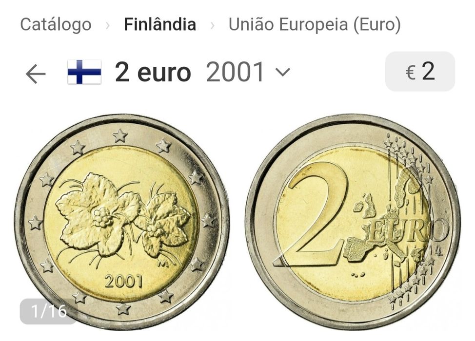Moeda 2€, Finlândia 2001