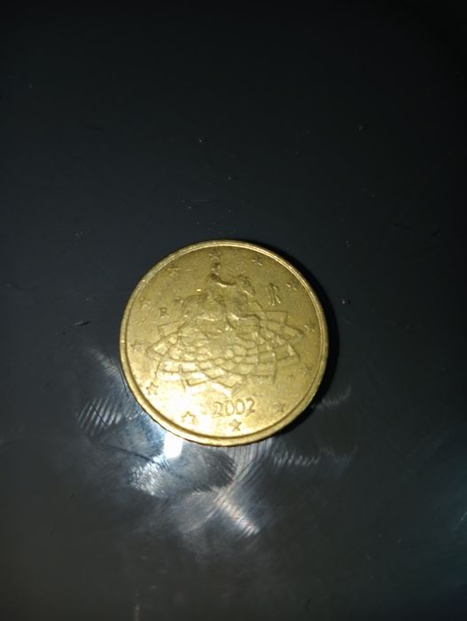 Moeda de 50 cêntimos 2002 Itália