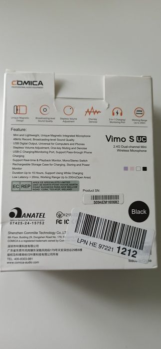 COMICA VimoS-UC.   Петличні мікрофони.