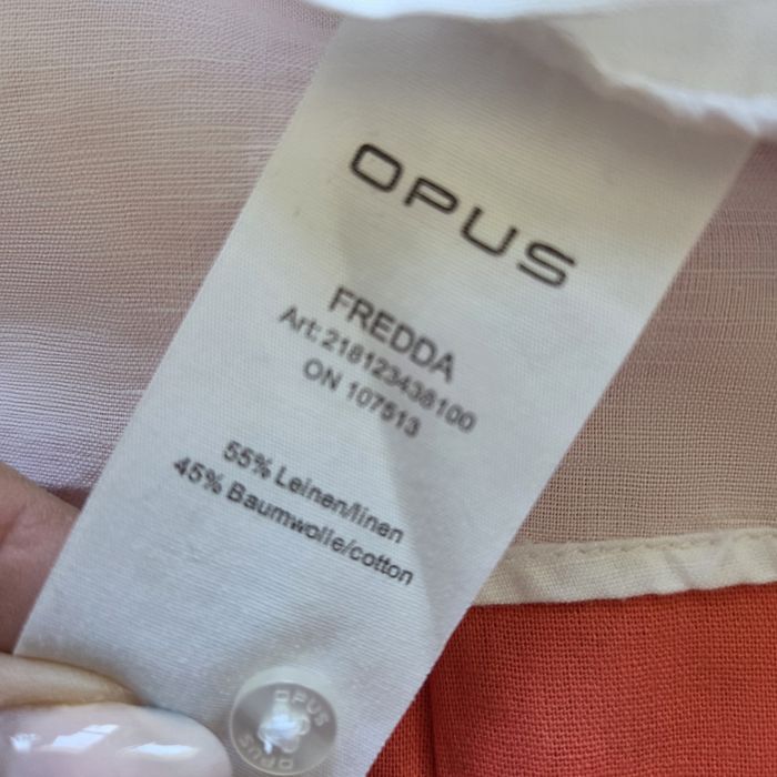 Viralowa lniana koszula damska marki OPUS len białar. 42/44