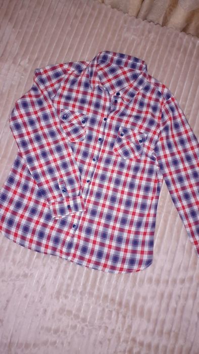 Рубашка в клетку хлопковая новая М