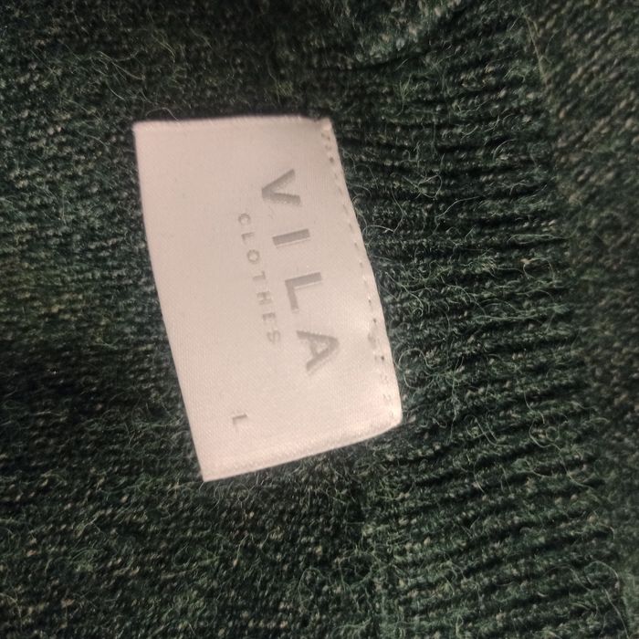 Sweter Vila butelkowa zieleń rozmiar L
