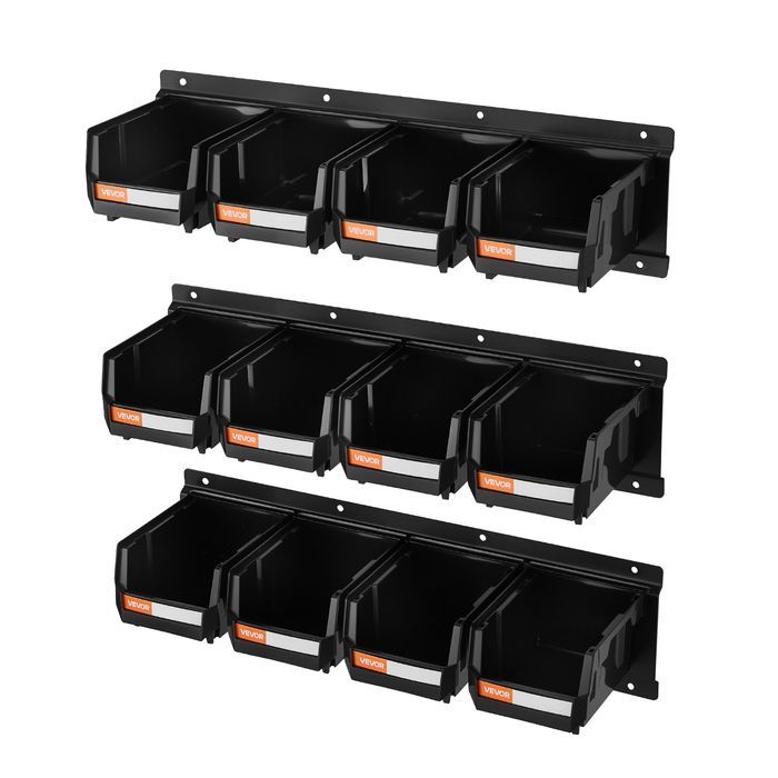 Vevor mocne pudełka ścienne do układania w stosy 12 szt 137x105x75 mm