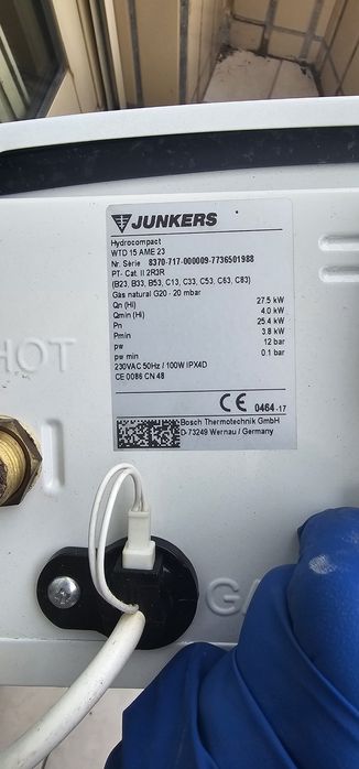 Esquentador ventilado  junkers