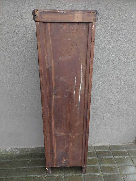 Stary słupek szafka biblioteka bieliźniarka dąb ciemny E032