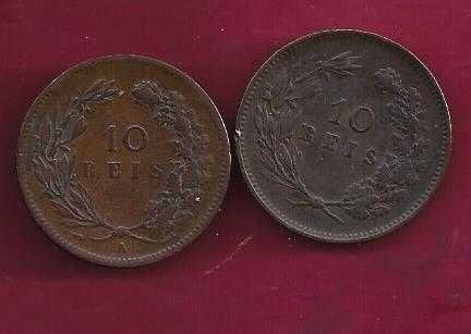 Monarquia 2  Moedas de  D.Carlos I   10 Reis  1891,e  1892A