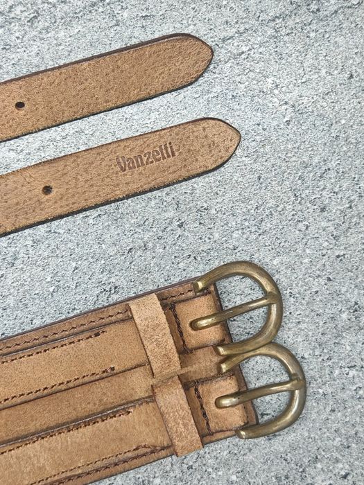 Vanzetti szeroki pleciony pasek Vanzetti ze skóry echt leder belt vint