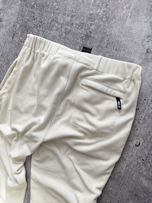 Спортивные Плюшевые Teddy Штаны Nike SB с поясом молочные утепленные