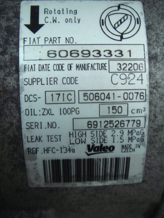 Compressor AC ALFA ROMEO 159 (939_)