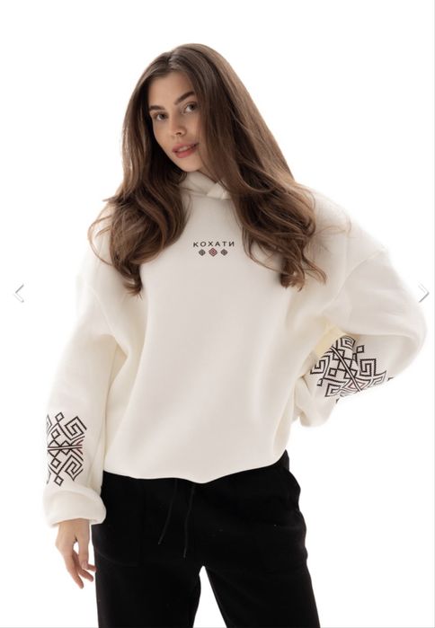 Худі Oversize Молочне "Кохати" Mattino