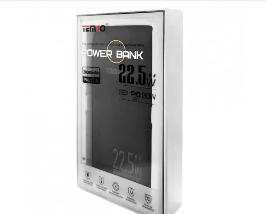 Павербанк Іспанія TEMCO PowerBank 20000mAh 22.5w (PAL13-N) 74Wh