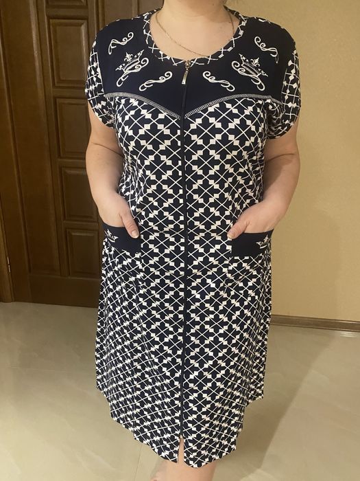 Трикотажний жіночий халат58 60 62 64