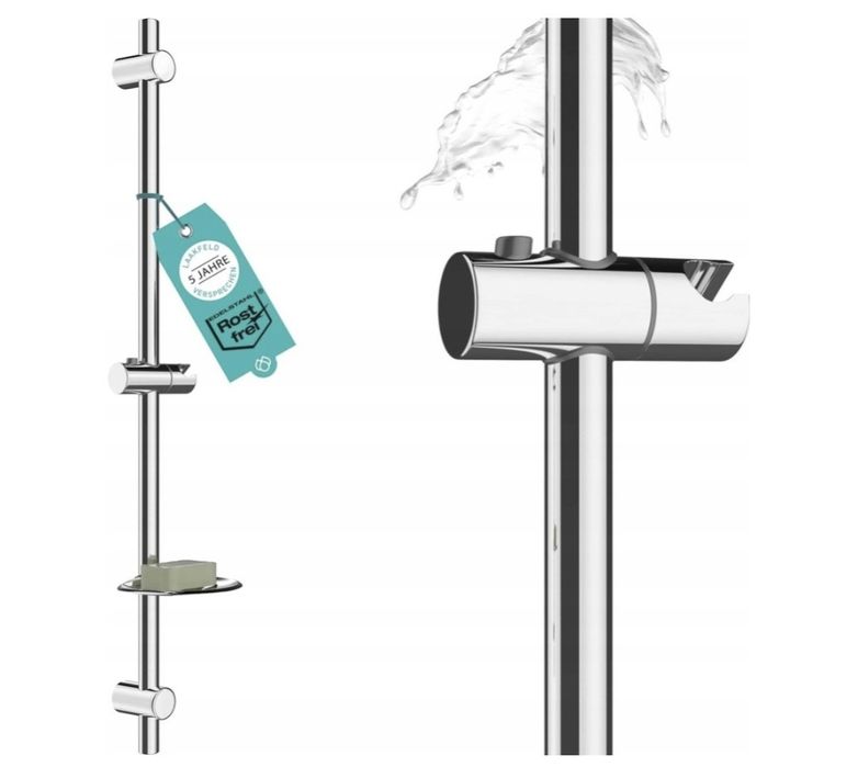 Drążek prysznicowy LAAKFELD do głowicy prysznicowej, 90 cm, ze stali